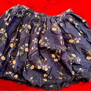 Navy floral gap kids twirl skirt xxl